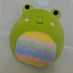 Squishmallow 12 inch WENDY Frog Easter Plush Rainbow Fuzzy Belly